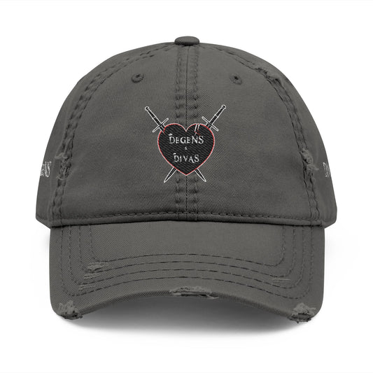Degens & Divas - distressed embroidered hat