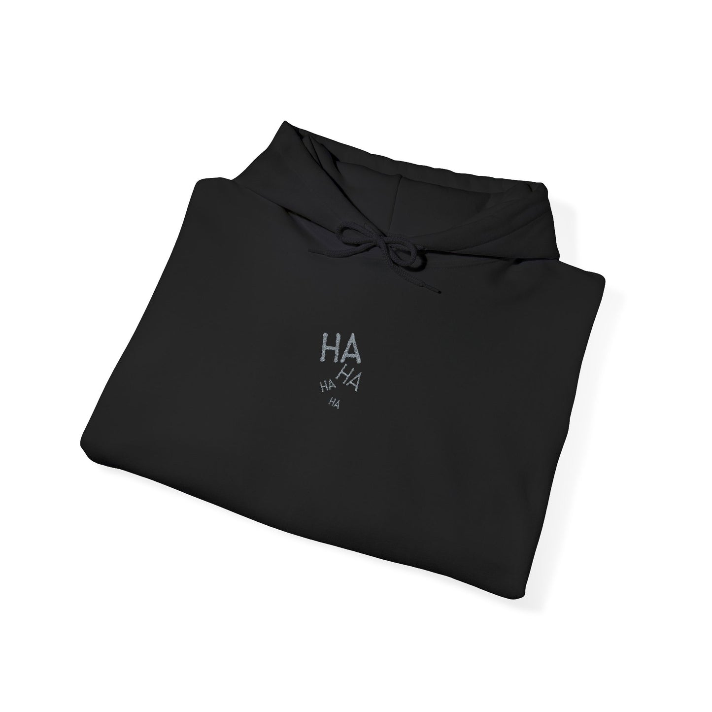 Minimal 'Ha' Embroidered Hoodie