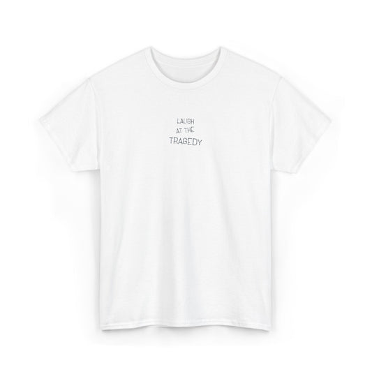 Laugh at the Tragedy | Minimalist Embroidered Album T-Shirt