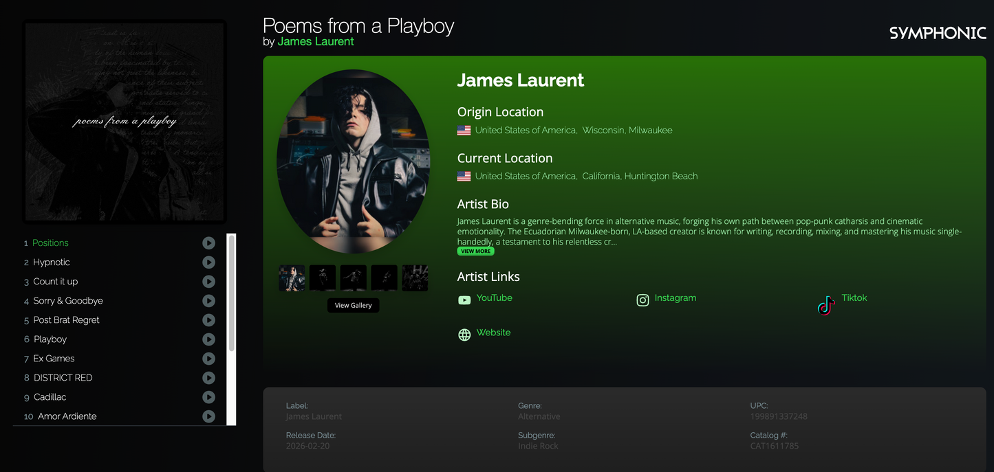 Poems from a Playboy | Early access (digital download + streaming link)