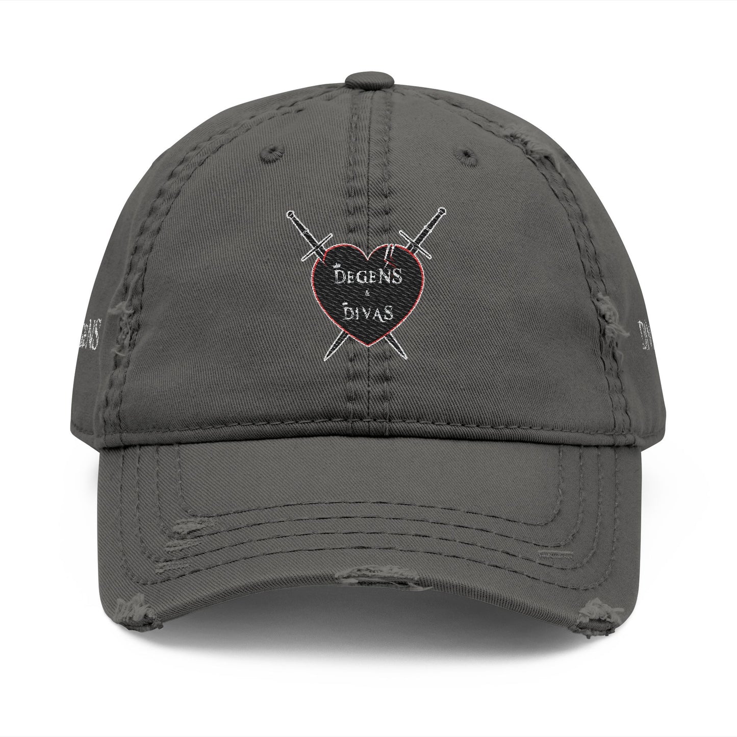 Degens & Divas - distressed embroidered hat