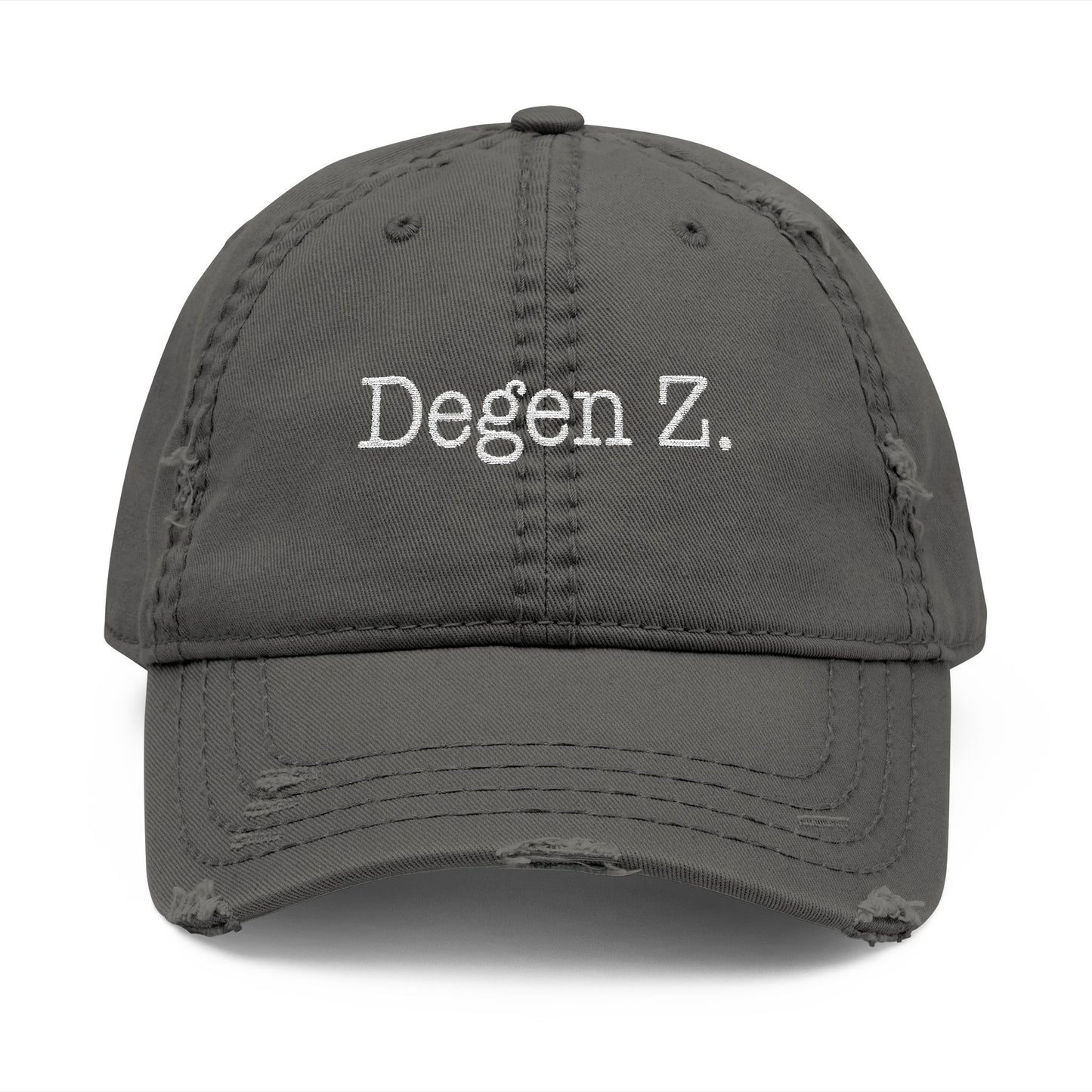Degen Z distressed embroidered hat