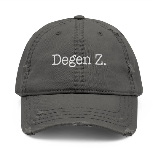 Degen Z distressed embroidered hat