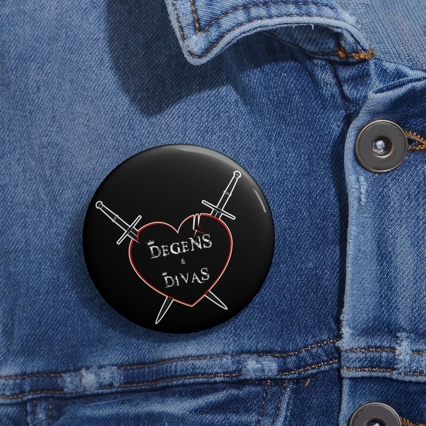 Degens & Divas Logo Pin