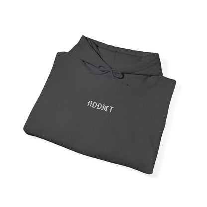 Addict - minimalist embroidered hoodie