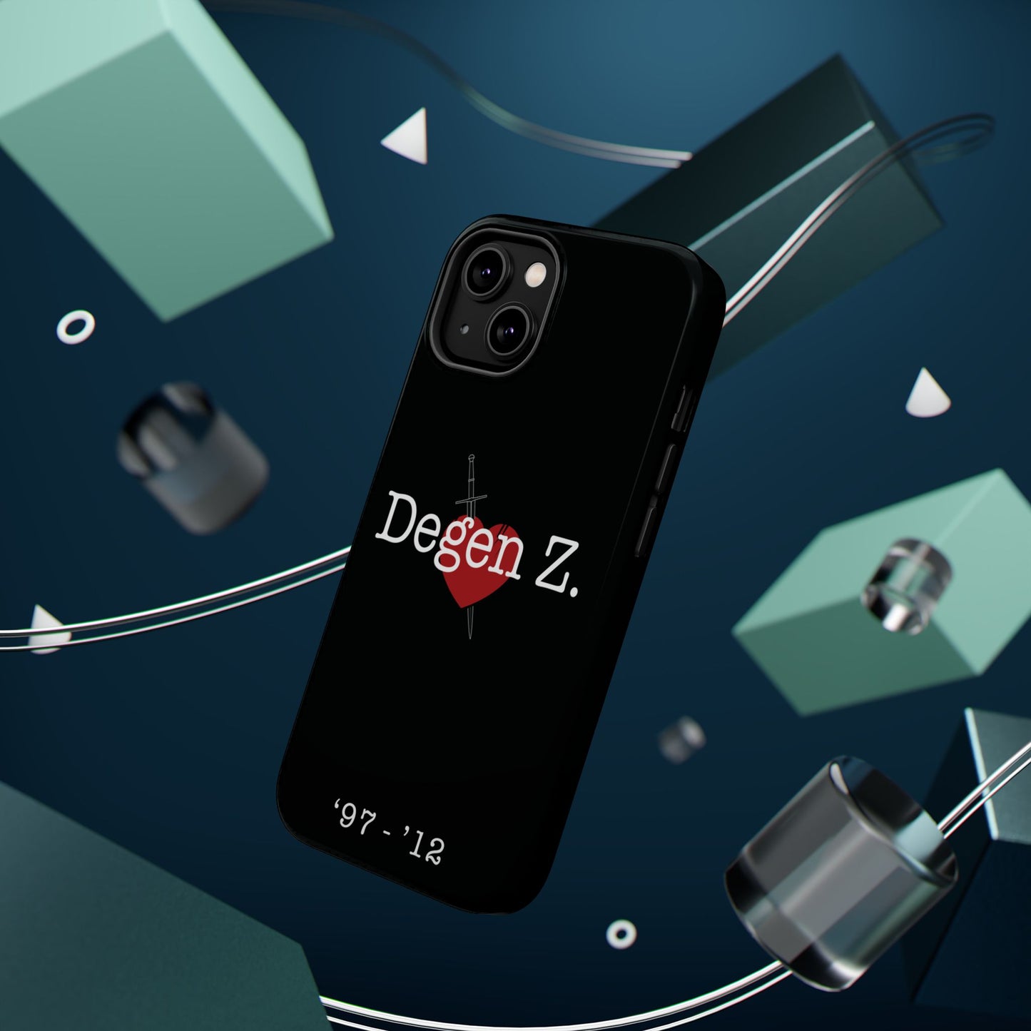 Phone Case — "Degen Z." Heart & Dagger Magnetic Impact-Resistant Case (’97–’12)