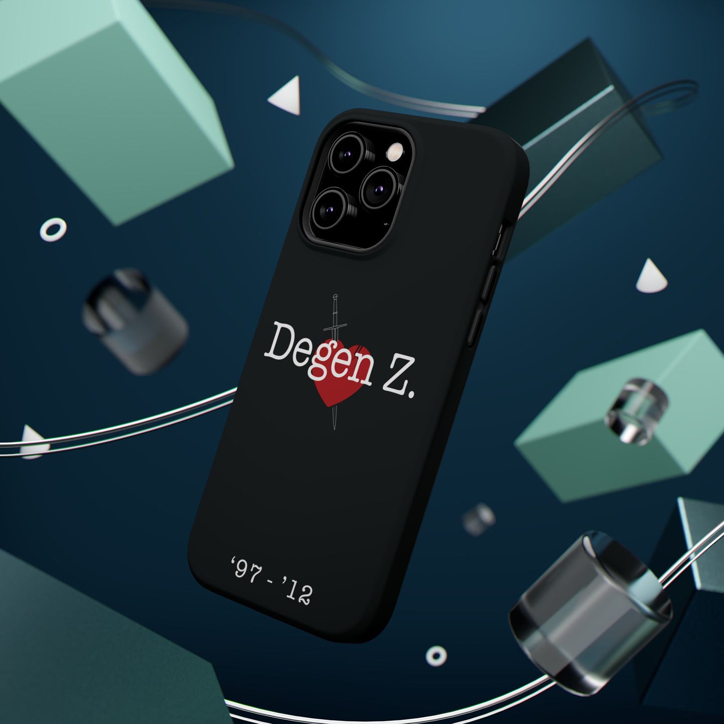 Phone Case — "Degen Z." Heart & Dagger Magnetic Impact-Resistant Case (’97–’12)