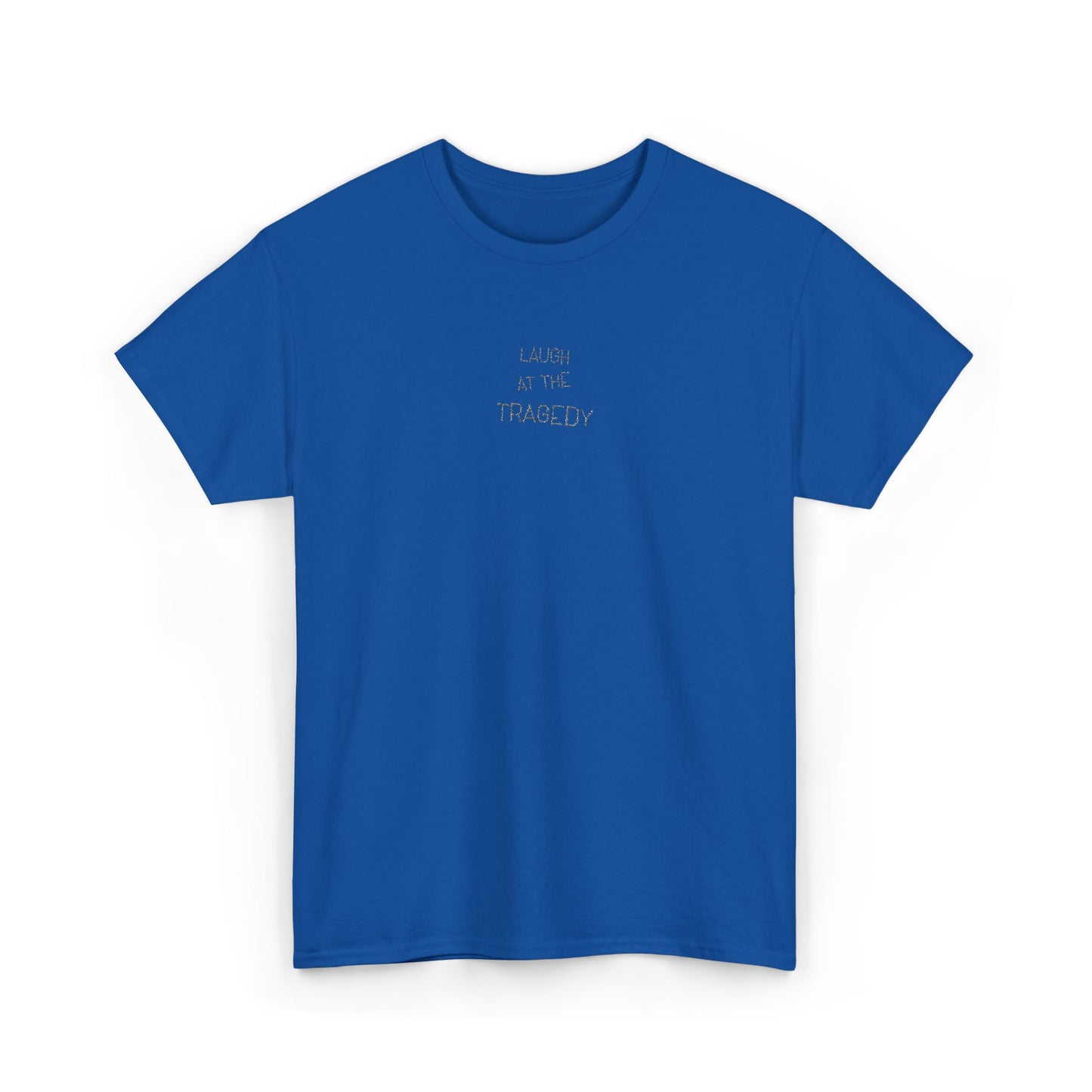 Laugh at the Tragedy | Minimalist Embroidered Album T-Shirt