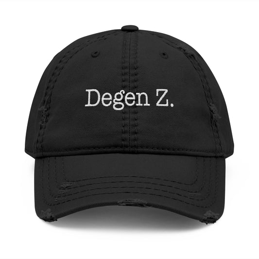 Degen Z distressed embroidered hat