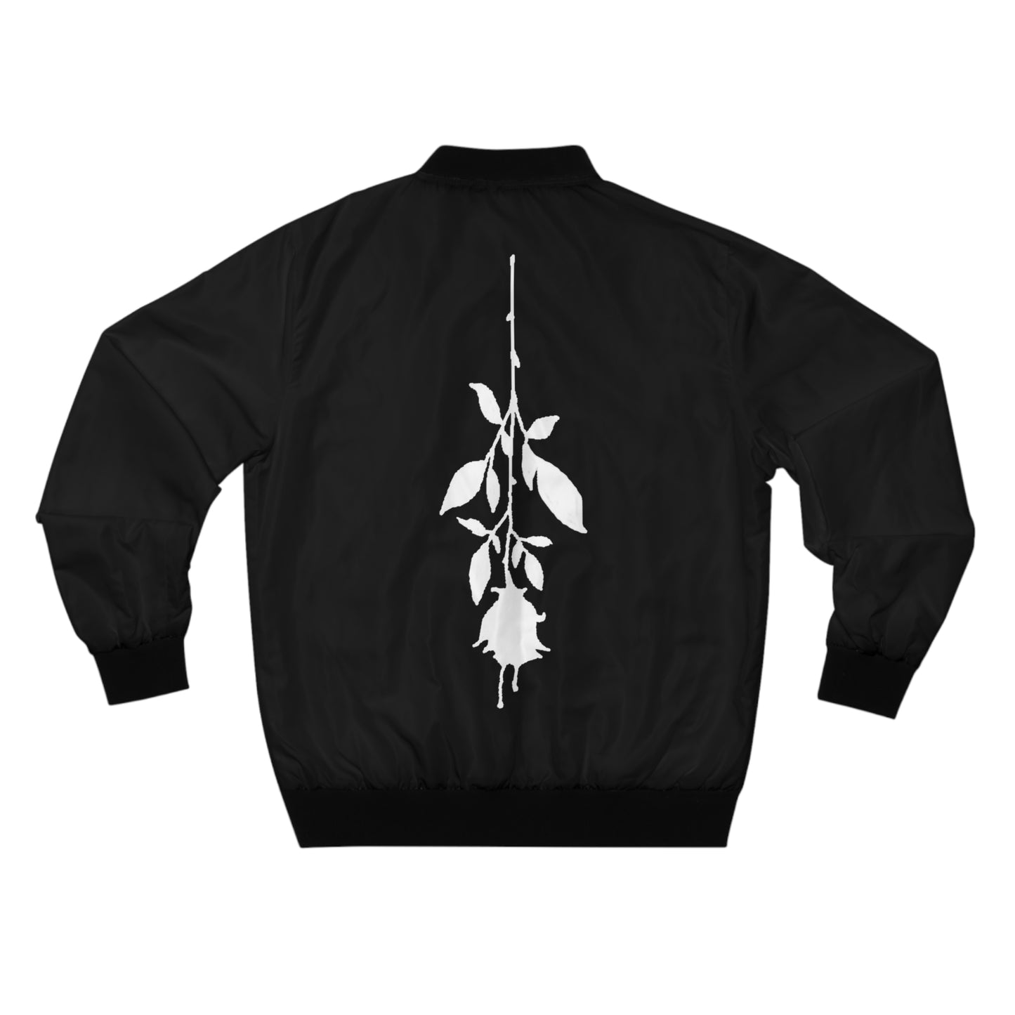 Black Dripping Rose Men's Bomber Jacket