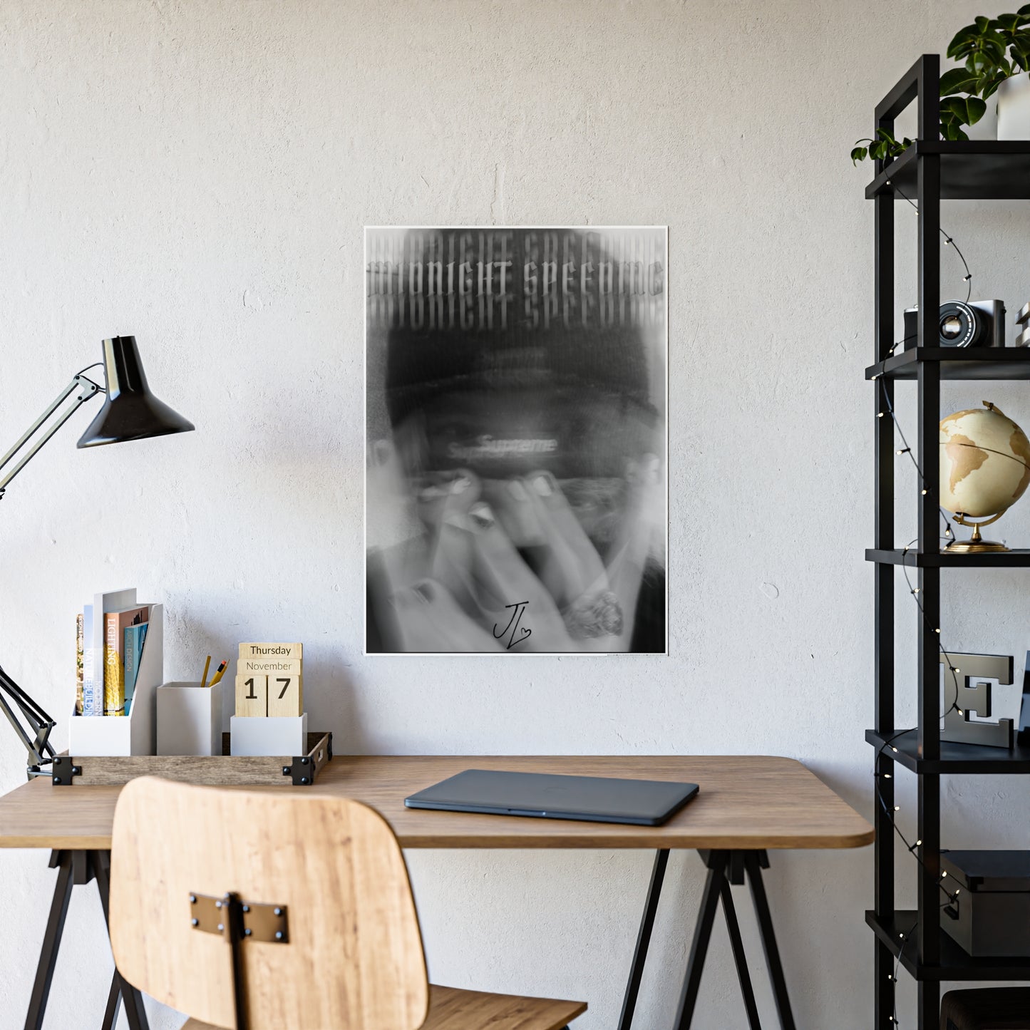 Midnight Speeding Glossy Poster