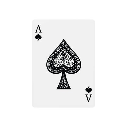 52 Pick Up ace of spades playing card with ornate black spade artwork