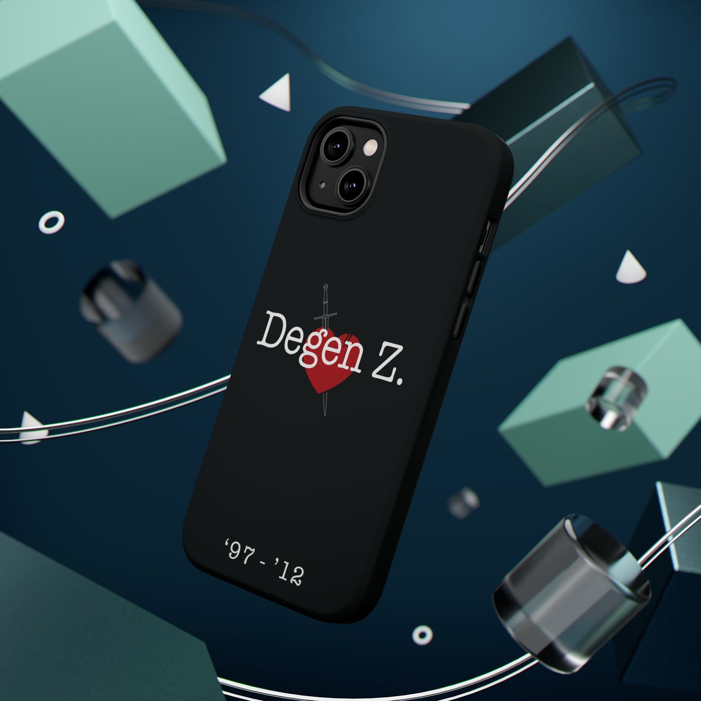Phone Case — "Degen Z." Heart & Dagger Magnetic Impact-Resistant Case (’97–’12)