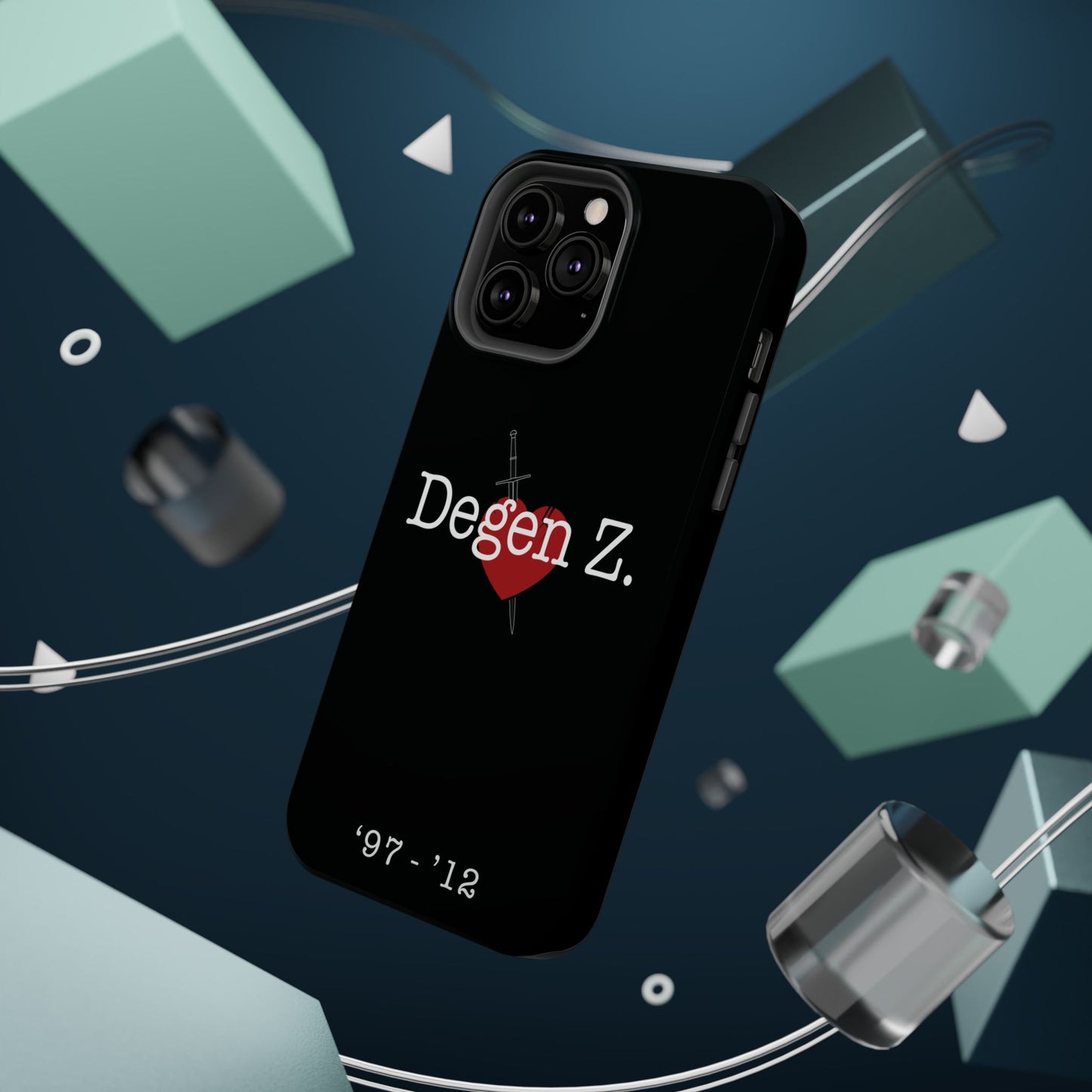 Phone Case — "Degen Z." Heart & Dagger Magnetic Impact-Resistant Case (’97–’12)