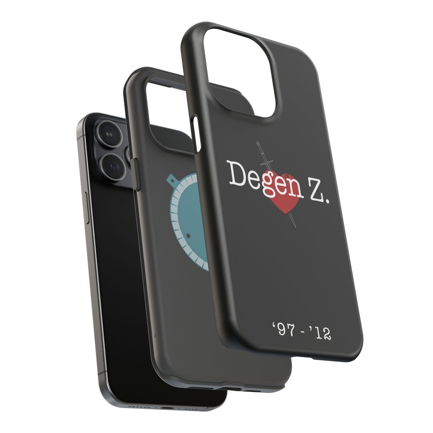 Phone Case — "Degen Z." Heart & Dagger Magnetic Impact-Resistant Case (’97–’12)
