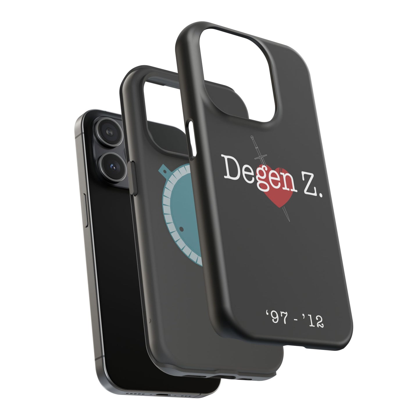 Phone Case — "Degen Z." Heart & Dagger Magnetic Impact-Resistant Case (’97–’12)