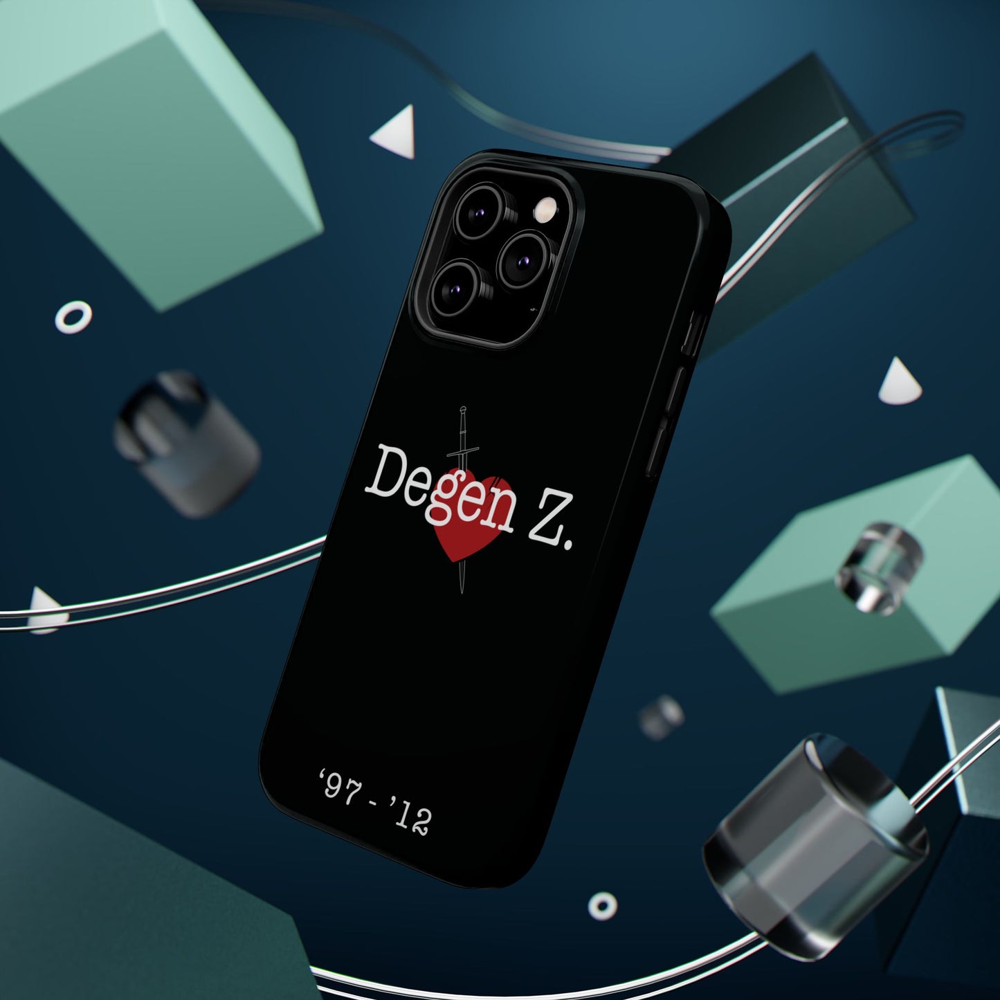 Phone Case — "Degen Z." Heart & Dagger Magnetic Impact-Resistant Case (’97–’12)