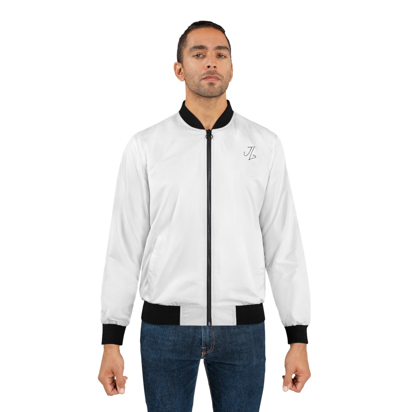 White Dripping Rose Men's Bomber Jacket