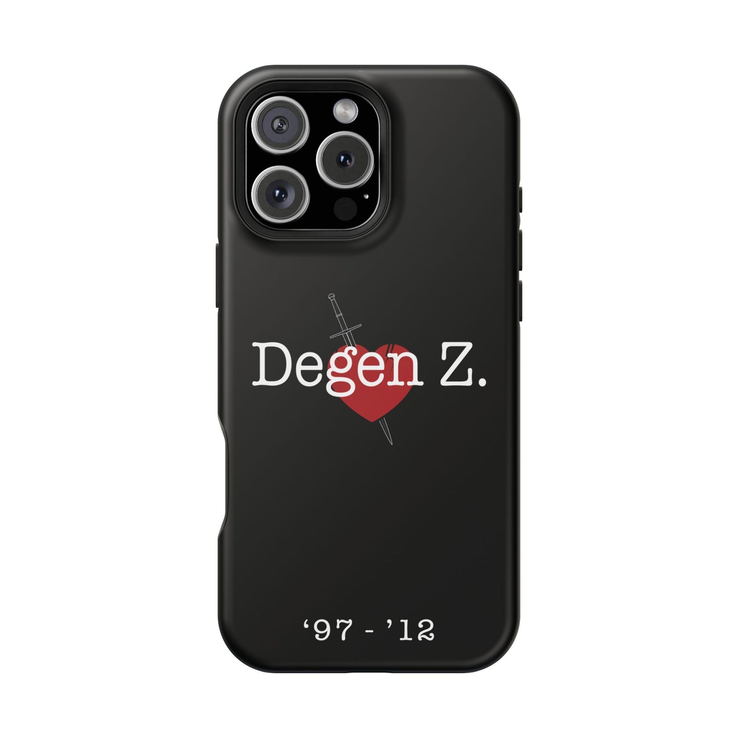 Phone Case — "Degen Z." Heart & Dagger Magnetic Impact-Resistant Case (’97–’12)