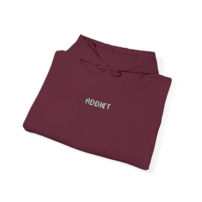 Addict - minimalist embroidered hoodie