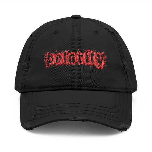 'Polarity' Vintage Distressed Embroidered Hat