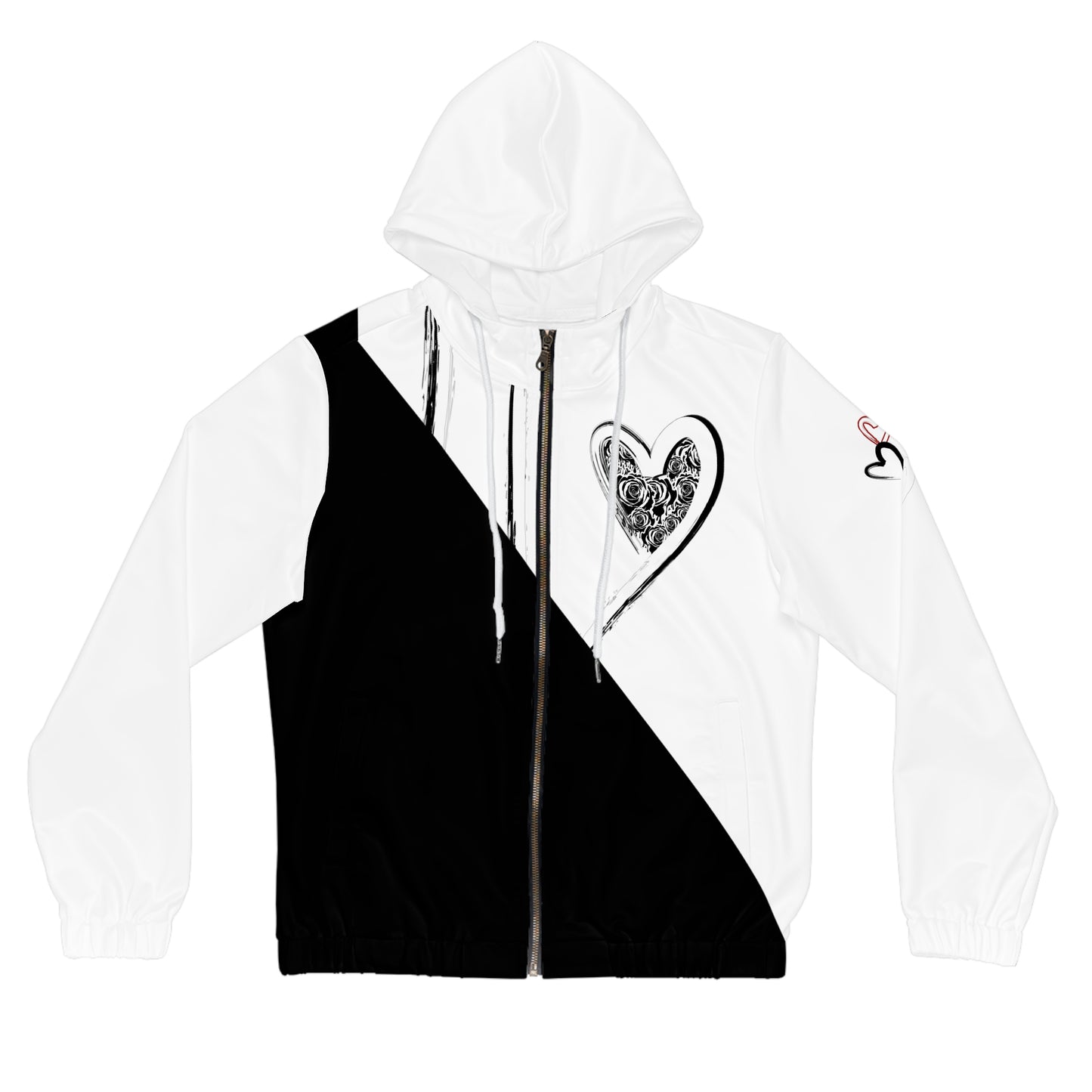 Hearts & Roses Women's Zip-Up Hoodie