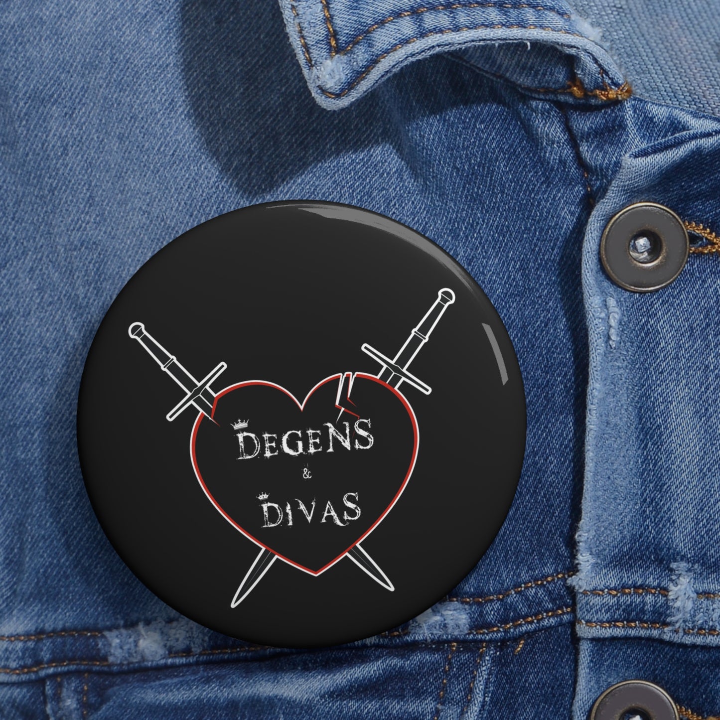 Degens & Divas Logo Pin