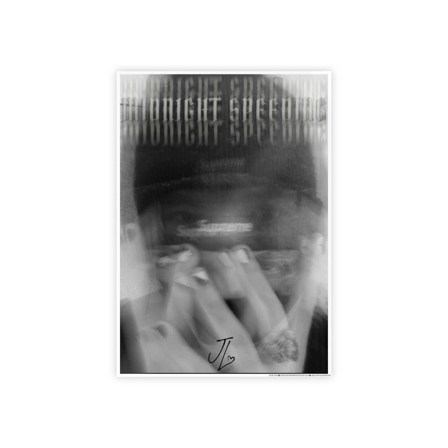 Midnight Speeding Glossy Poster