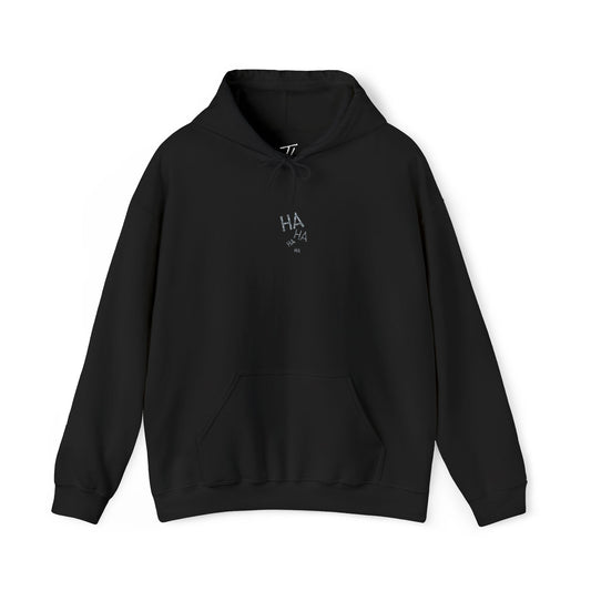 Minimal 'Ha' Embroidered Hoodie