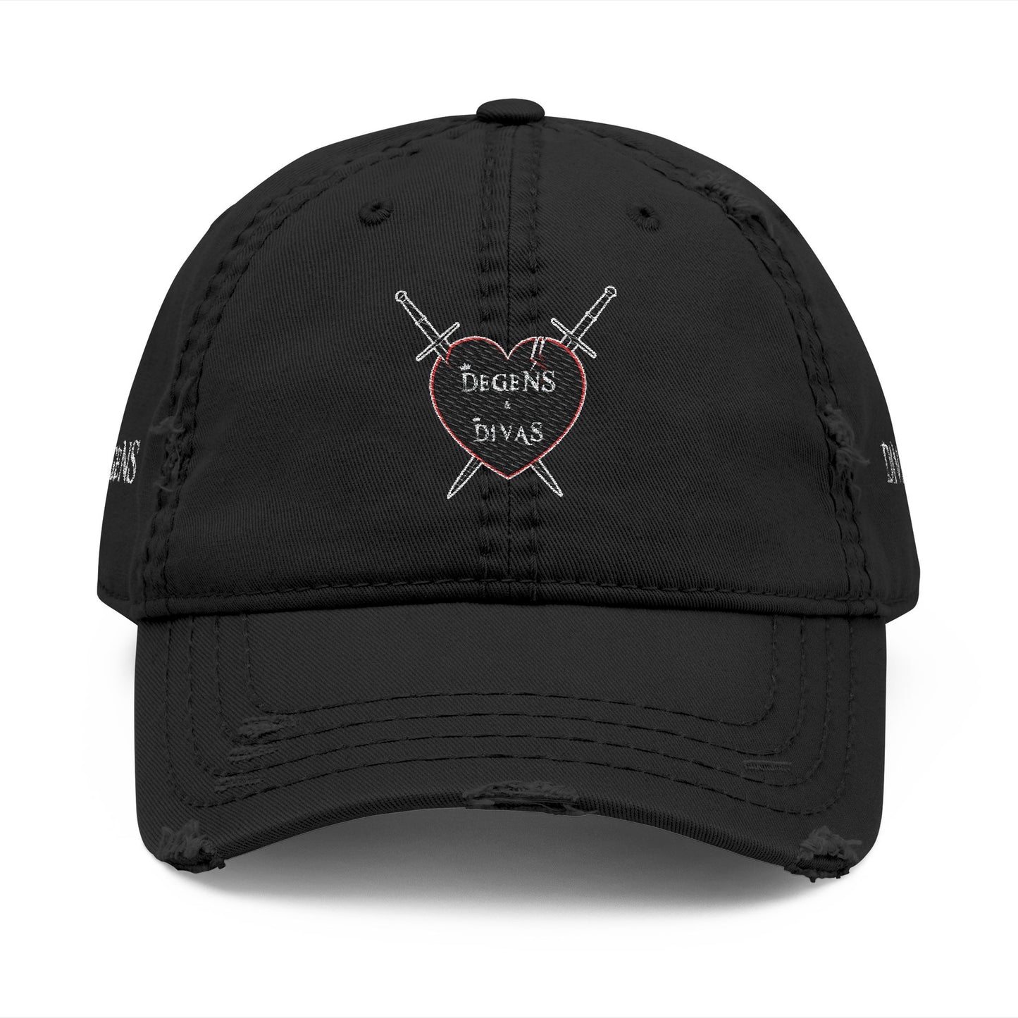 Degens & Divas - distressed embroidered hat
