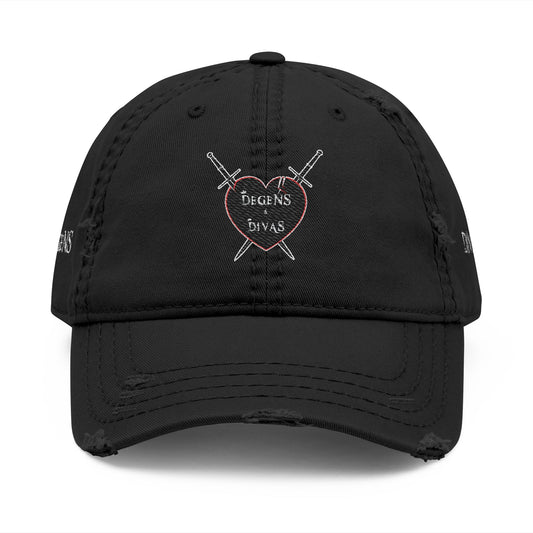 Degens & Divas - distressed embroidered hat
