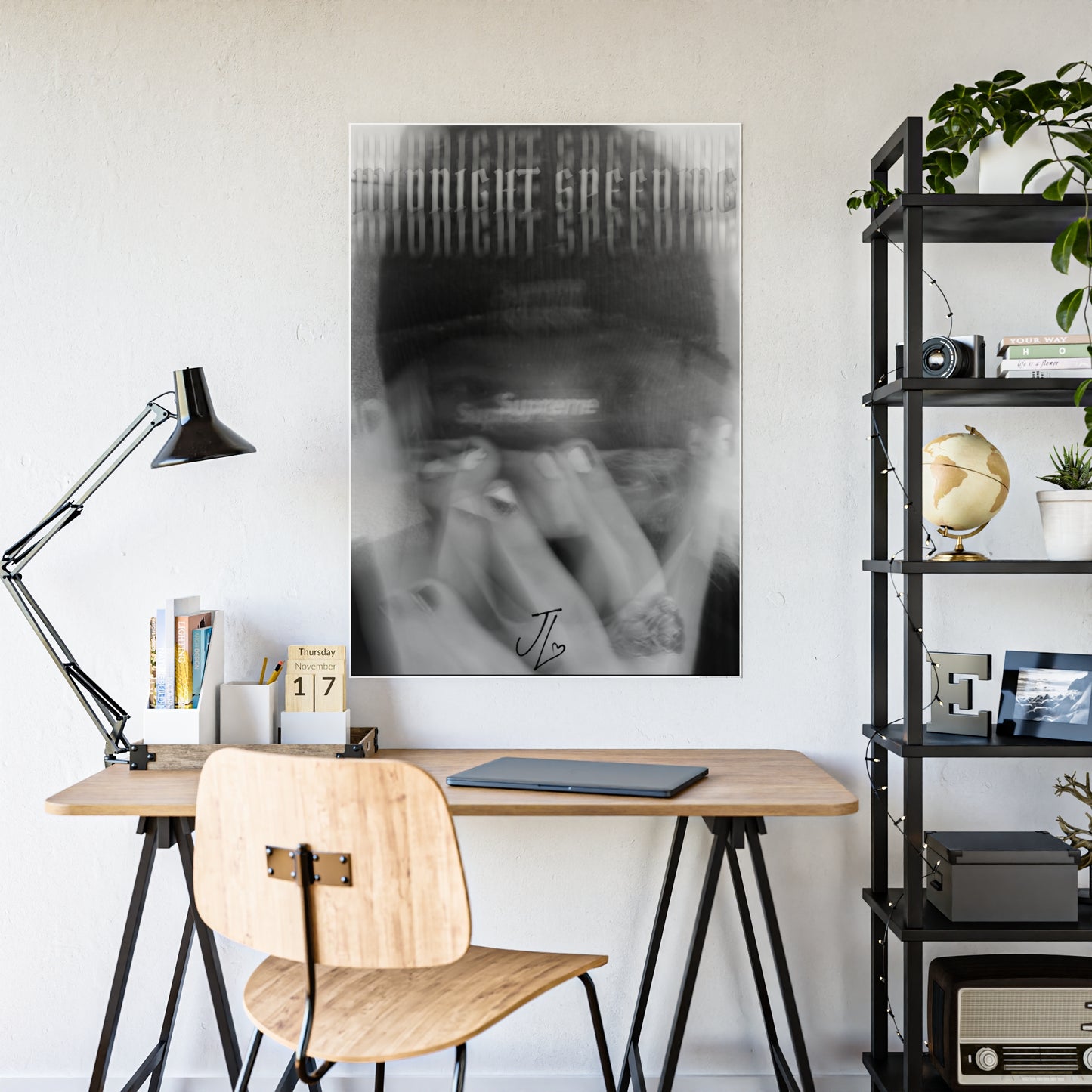 Midnight Speeding Glossy Poster