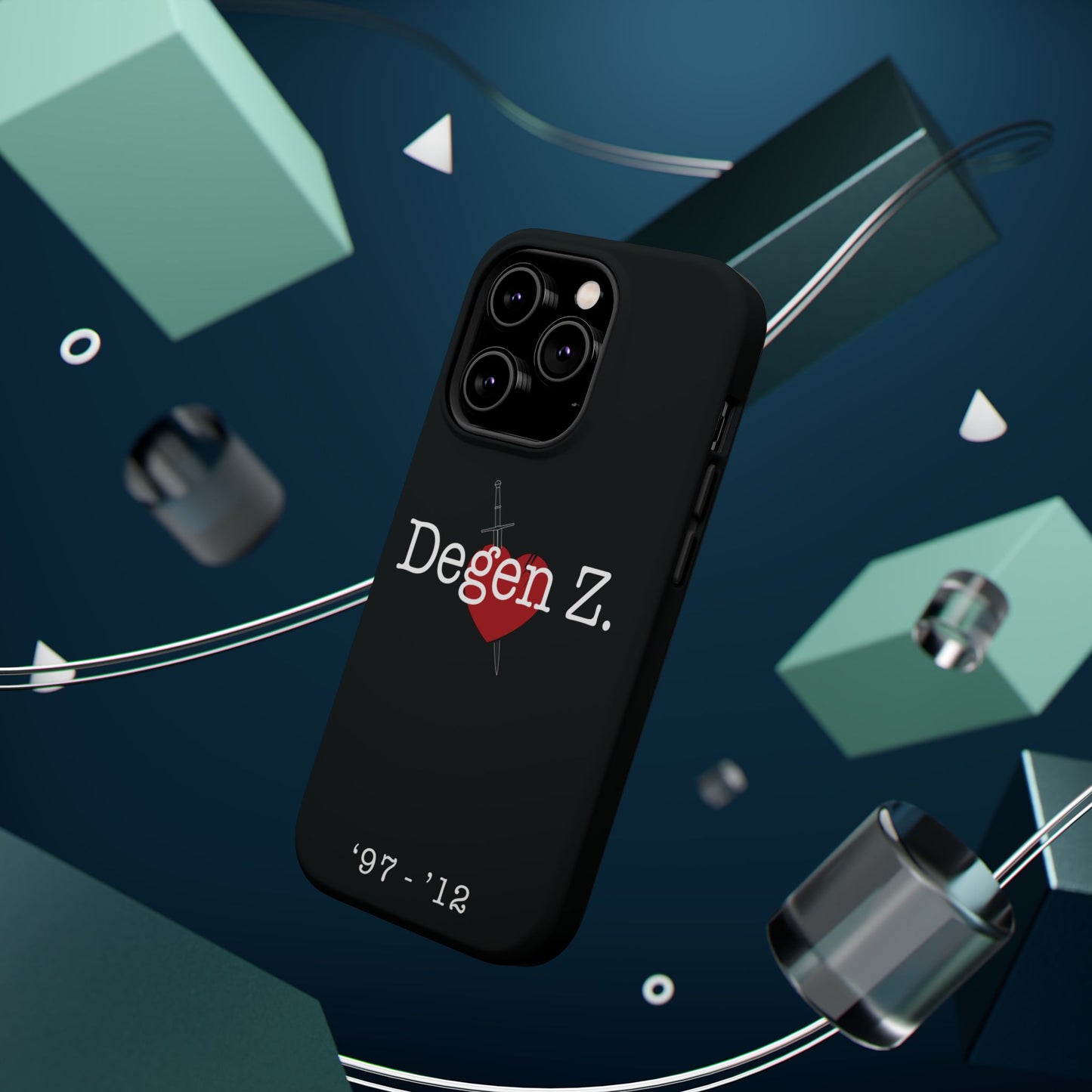 Phone Case — "Degen Z." Heart & Dagger Magnetic Impact-Resistant Case (’97–’12)