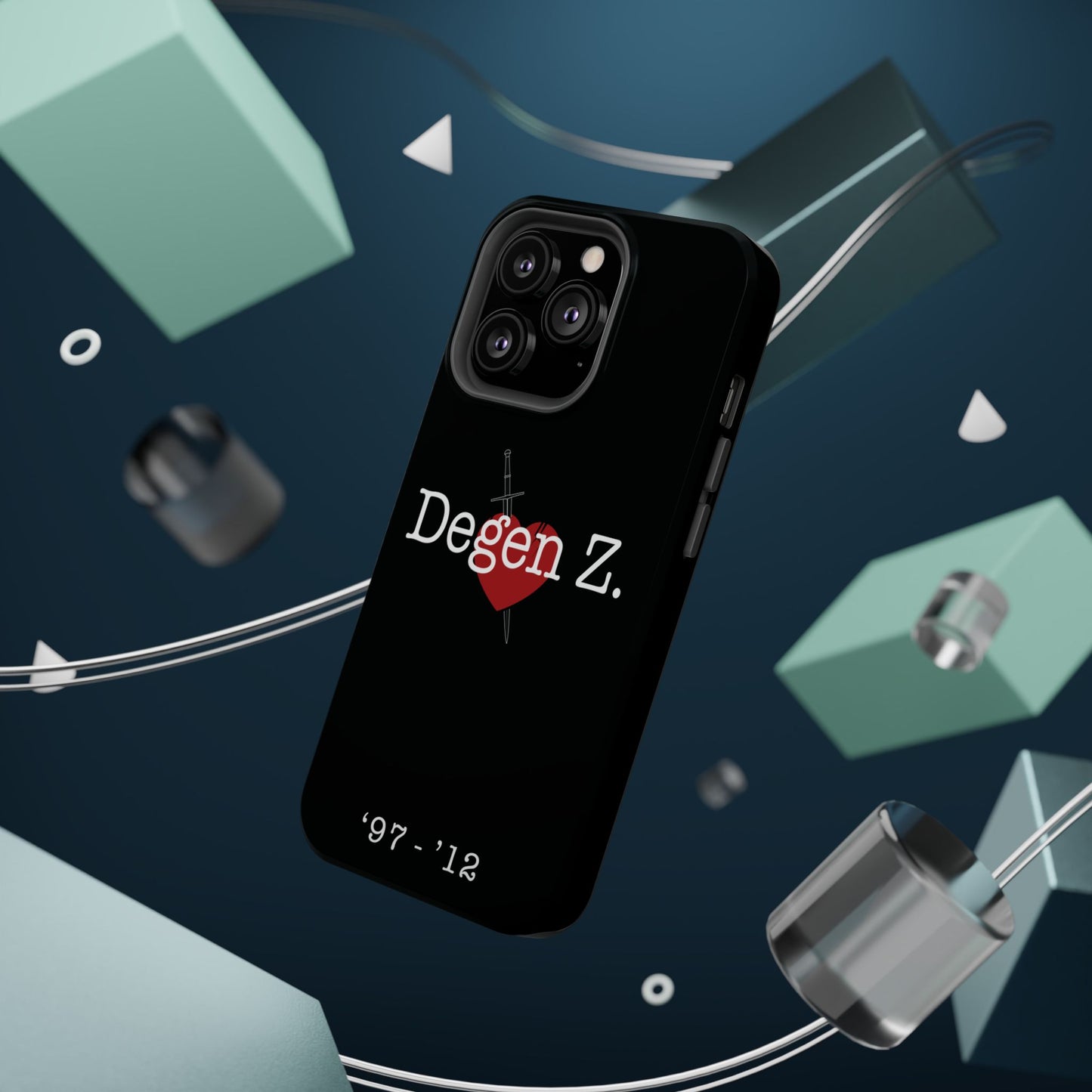Phone Case — "Degen Z." Heart & Dagger Magnetic Impact-Resistant Case (’97–’12)