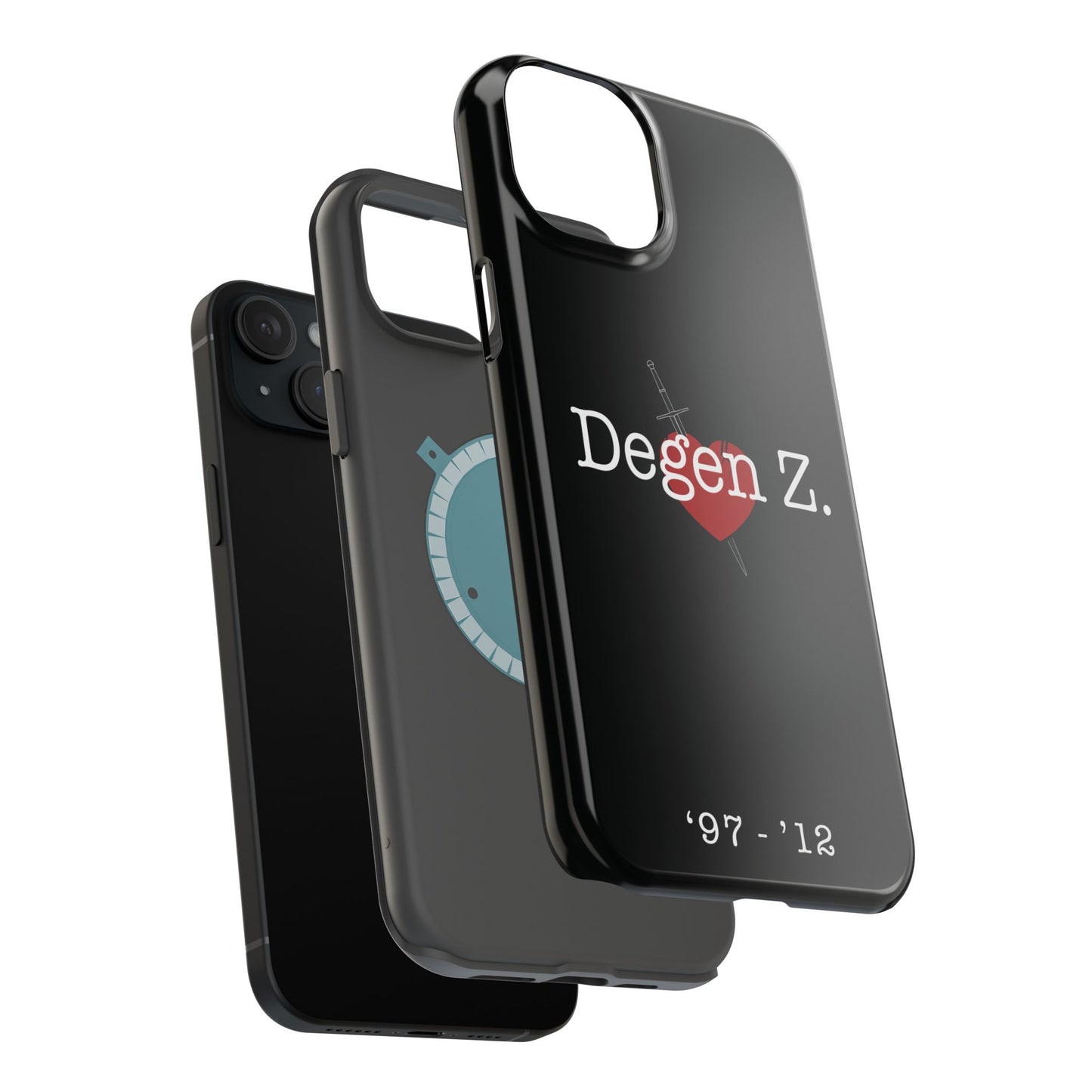 Phone Case — "Degen Z." Heart & Dagger Magnetic Impact-Resistant Case (’97–’12)
