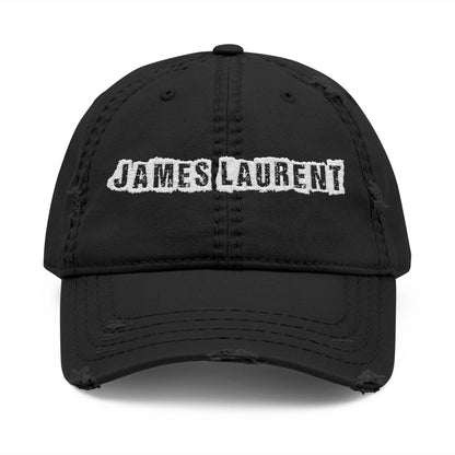 distressed Punk Logo Embroidered Hat